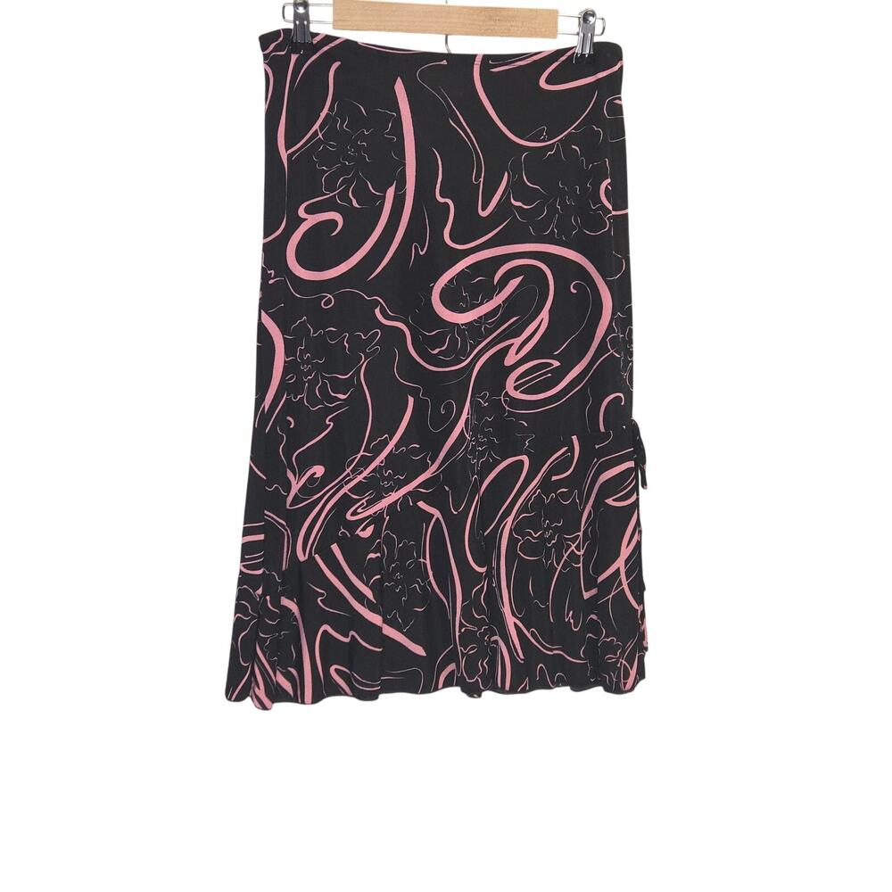 ES.SE Vintage Y2K Midi Skirt Pink & Black Size Large